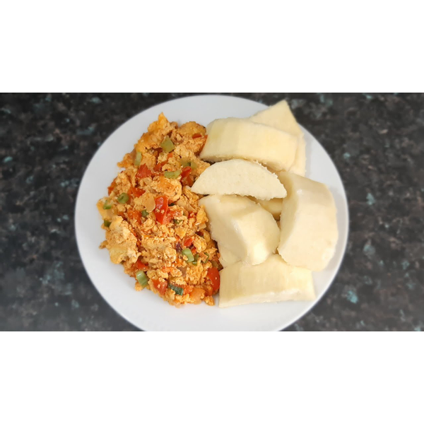 Yam and Egg Sauce 1